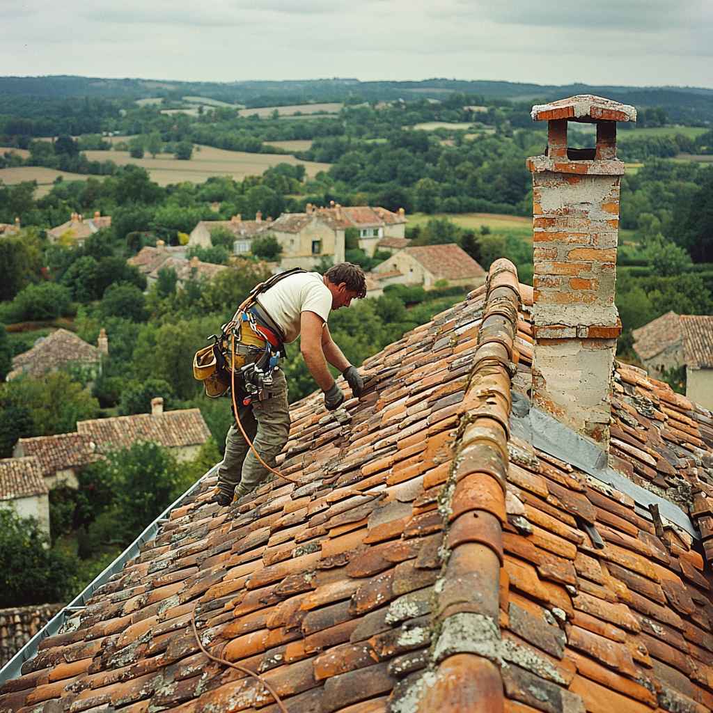 Roof repair after a storm in Riverside (CA)